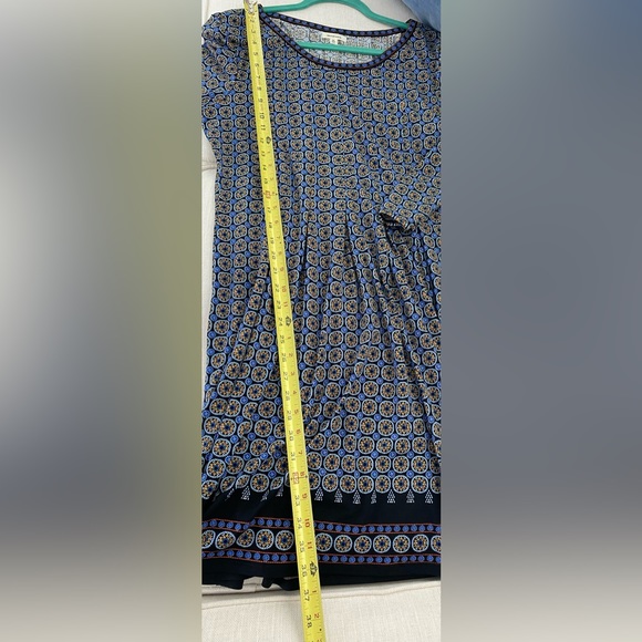 Max Studio Pretty Print 3/4 Sleeve, Knee Length Dress Sz XL - Picture 6 of 8